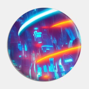 Cool Japanese Neon City Pin