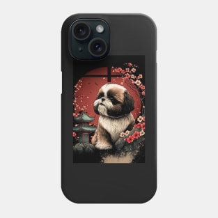 Super Cute Shih Tzu Portrait - Japanese style Phone Case