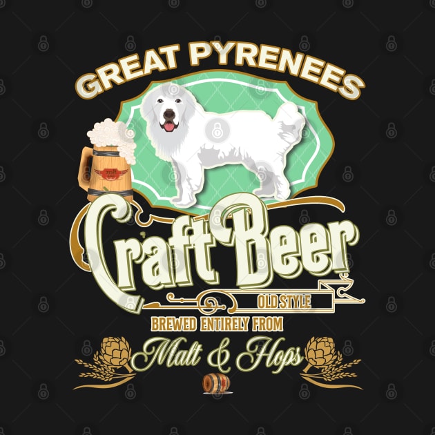 Great Pyrenees Gifts - Beer Dog lover by StudioElla