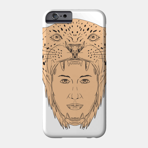 Female Aztec Warrior Jaguar Headdress Drawing Wildcat Phone Case Teepublic,Anime Clothes Ideas Boy
