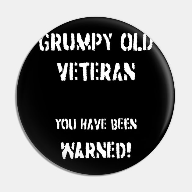 Grumpy Old Veteran Pin by BearCaveDesigns
