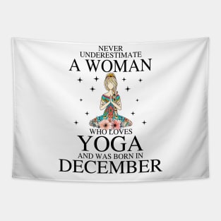 A Woman Who Loves Yoga And Was Born In December Tapestry