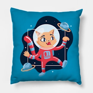 Astronaut Kitten Pillow