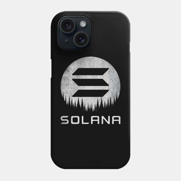 Vintage Solana Coin To The Moon Crypto Token Cryptocurrency Wallet Birthday Gift For Men Women Kids Phone Case by Thingking About