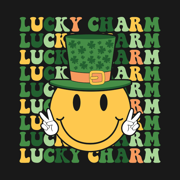 Lucky Charm Happy Face Retro St Patrick by Skinite