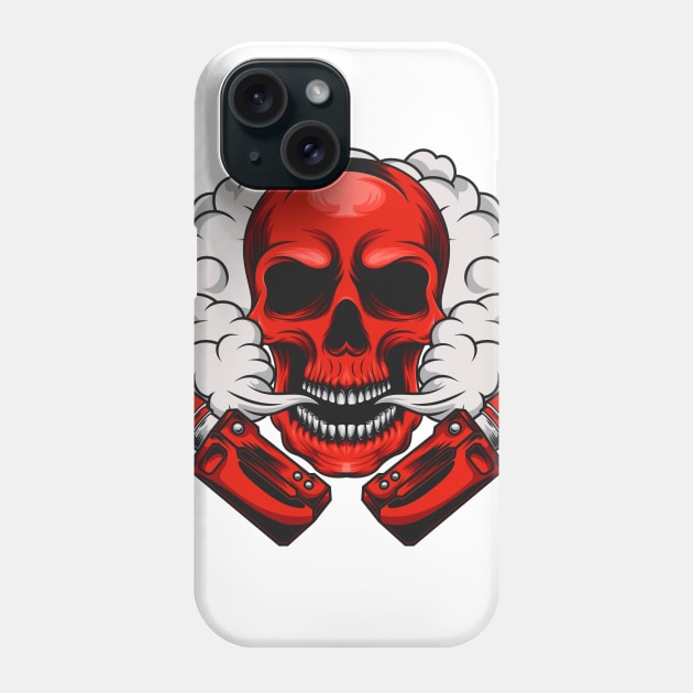 Vaping skull - smoking is never die Phone Case by JagatKreasi