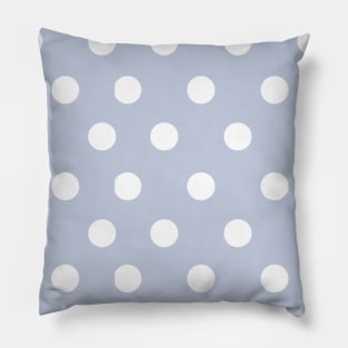 Pale Lavender and White Large Polka Dots Pillow