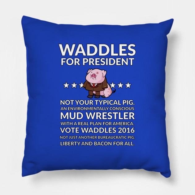 Waddles 2016 Pillow by mcbenik