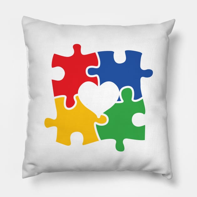 Autism Puzzle Design! Pillow by ArtOnly