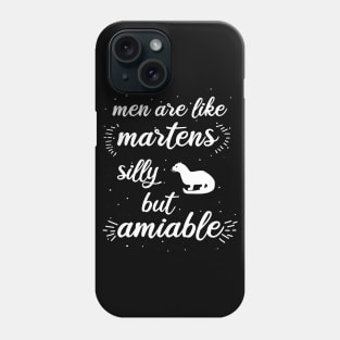 Men martens love motif wild animal ferret Phone Case