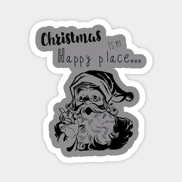 Christmas is my happy place Magnet by Madeinthehighlands