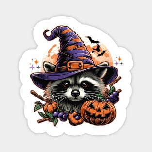 Halloween Cute Raccoon Spooky Season Fall Raccoon for Womens Magnet