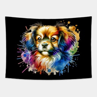 Watercolor Tibetan Spaniel Tapestry