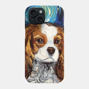 Blenheim Cavalier King Charles Spaniel Night (Portrait) Phone Case