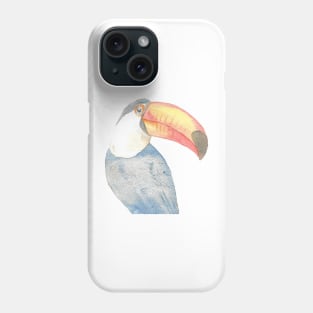 toucan watercolor portrait Phone Case