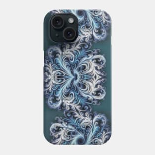 Christmas, gifts, decor, winter, aesthetic, vintage, retro, abstract, blue Phone Case