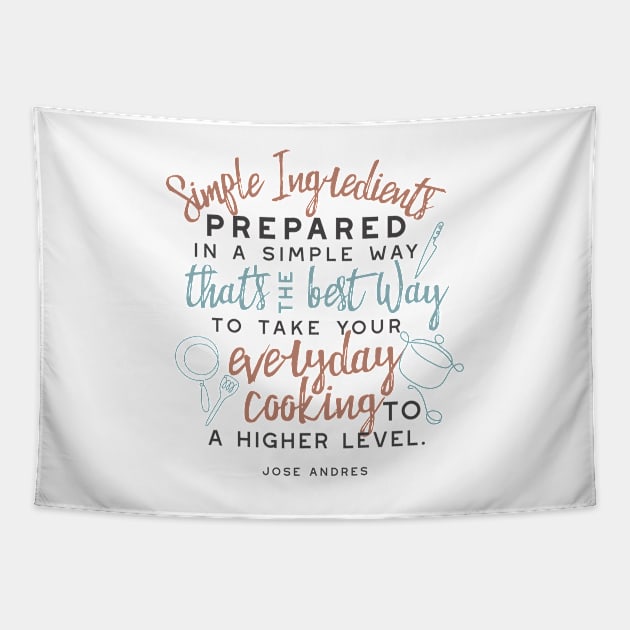 Simple ingredients and everyday cooking design I Tapestry by FlinArt