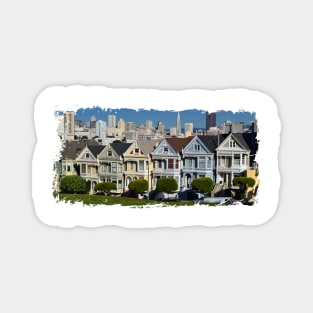 Painted Ladies - Old Victorian houses San Francisco Magnet