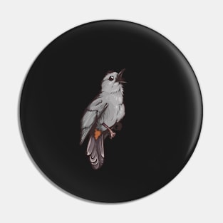 Grey Catbird Pin