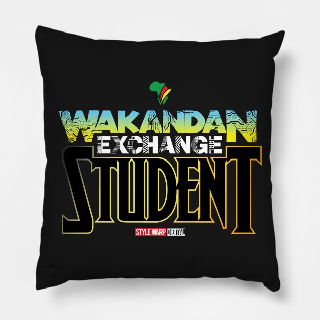 Wakandan Exchange Student Pillow by StyleWarpDigital