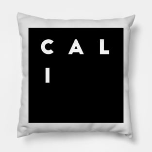 Cali | black square letters Pillow