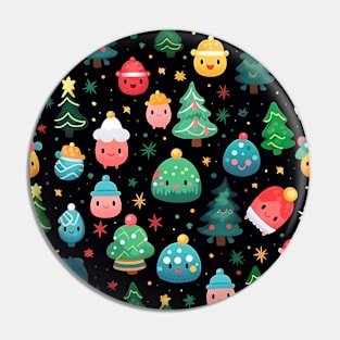 Adorable creatures at Christmas at seamless pattern style Pin