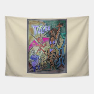 El Tigre by BennettBlackLight Tapestry