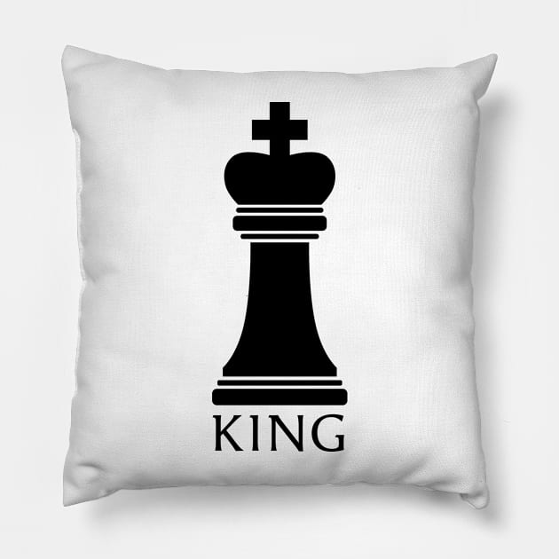 King Chess Piece Pillow by Pinkdeer