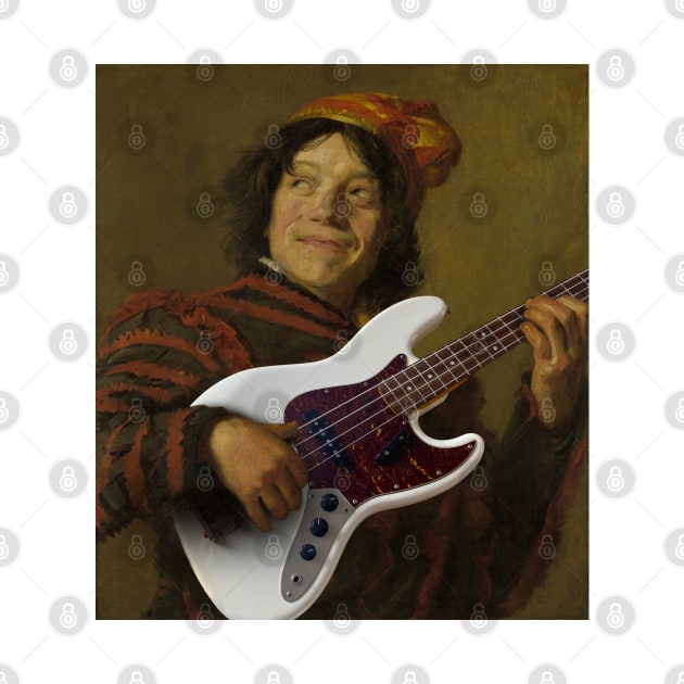 Bass Guitar Hero - Moody Maximalism Oil Painting by thejamestaylor