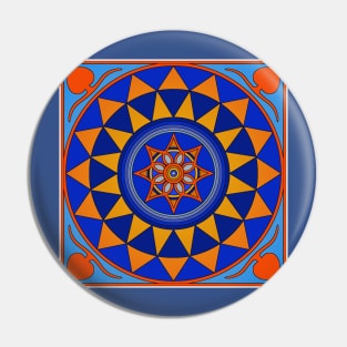 Mandala Roman mosaic Pin