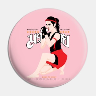 Kick Boxing girl Pin