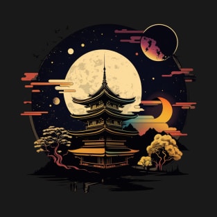 Japanese Temple Tokyo  Asian Inspired Retro Japan T-Shirt