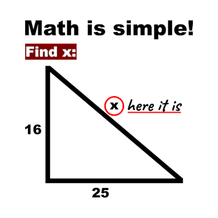 Funny Math Is Simple Find X Here It Is T-Shirt