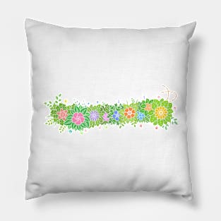 "ㅡ" Floral Letter Hangeul Pillow