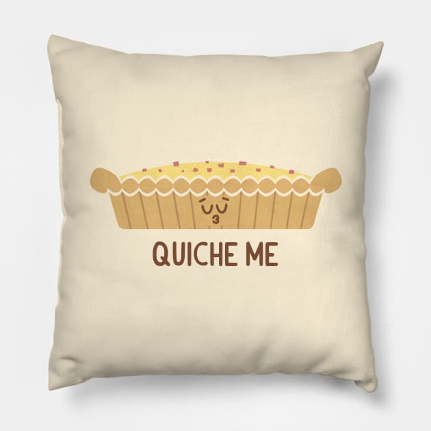 Quiche Me Pillow by HandsOffMyDinosaur