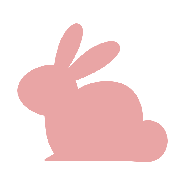 Pastel pink solid rabbit by Kristalclick 