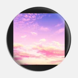 Pastel Sunset Pink Clouds Pin