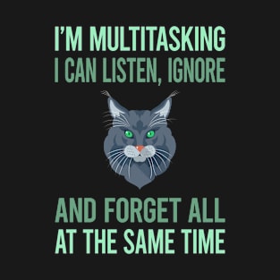 Multitasking Maine Coon Cat 03 T-Shirt