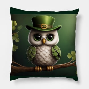 St. Patrick's Day Owl Pillow