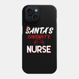 Funny Santa's Favorite Nurse Christmas Phone Case