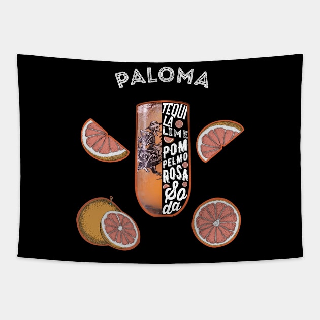 Paloma Cocktail Drink Tapestry by Pistacchio Gift