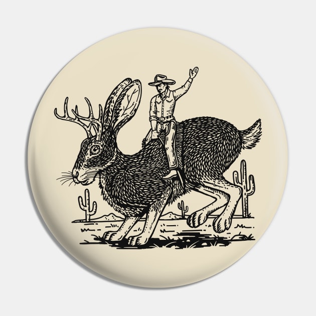 Jackalope Rodeo Pin by Dima Kruk