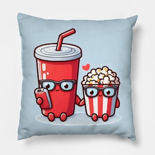 sweet soda and popcorn Pillow