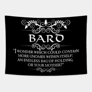 "Insert Your Mother Joke" DnD Bard Quote Print Tapestry