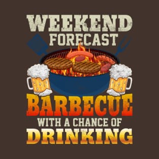 Weekend Barbeque and Meat Smoking Design T-Shirt