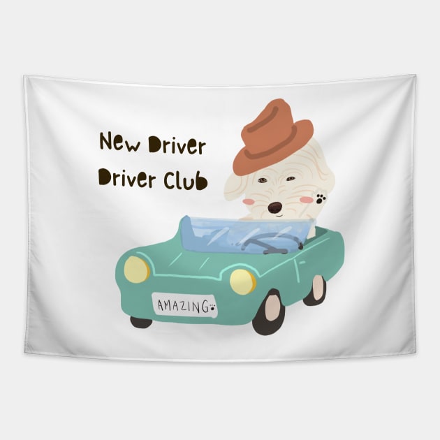 New Driver Driver Club Tapestry by PatternbyNOK