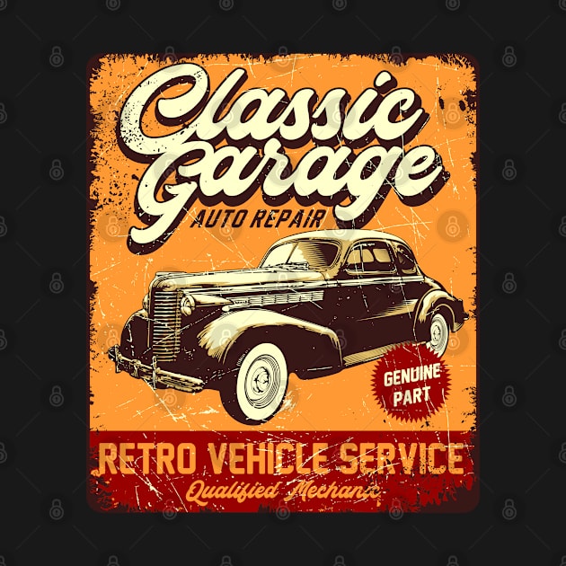 Retro Vintage Automotive Tin Sign by Unestore