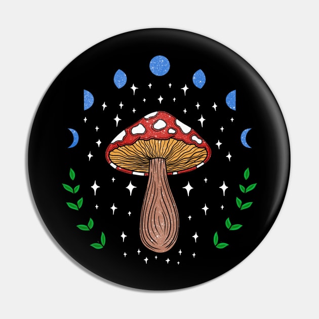 Celestial Mushroom w/ no back Pin by Ur Local Hippie