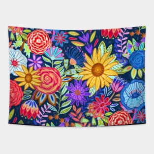 Funky Festive Floral Tapestry