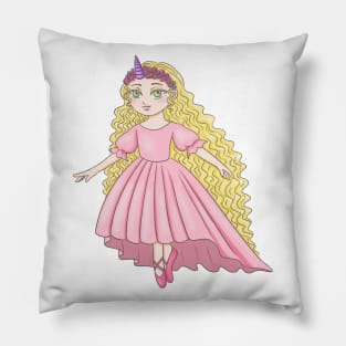 Princess Unicorn Ballerina Pillow